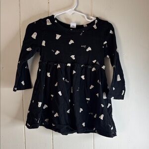 269 - Old Navy Black Baby Dress with White Accents